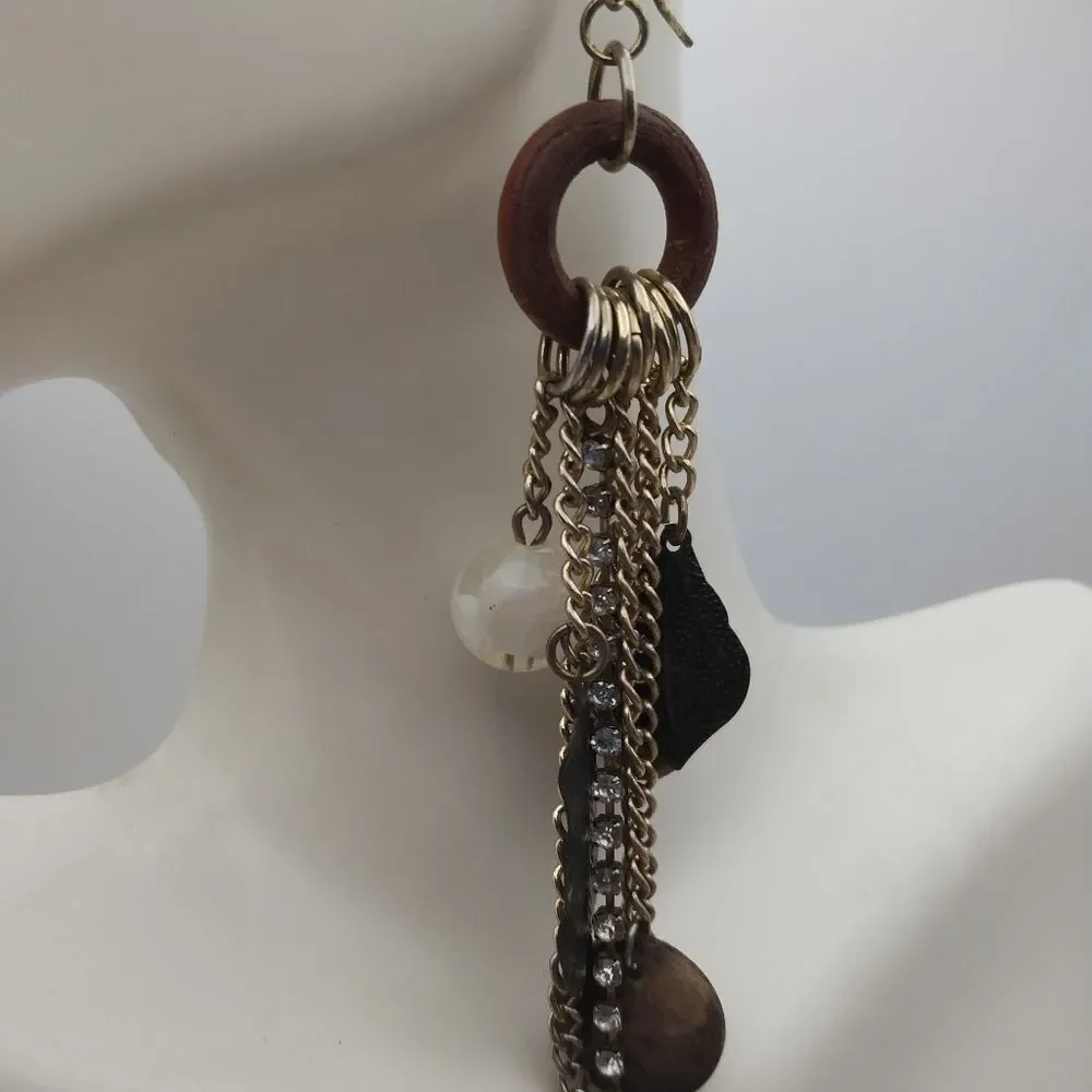 Unique Gypsy dangle chain tassel dangle earrings‎